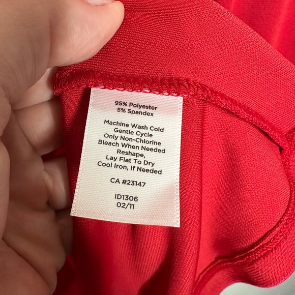 NWT Talbots Red Short Sleeve Cinched Waist Dress Sz Large! - Picture 5 of 6